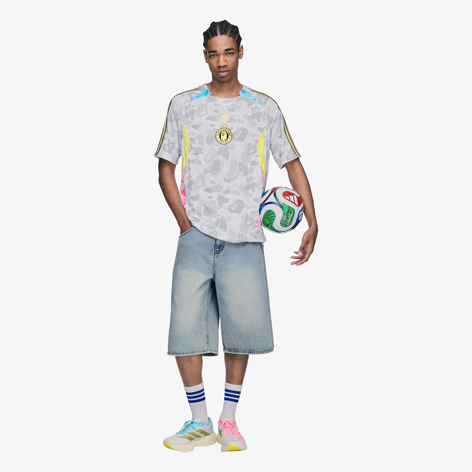 T-shirts adidas x BAPE Teamgeist Tee A White