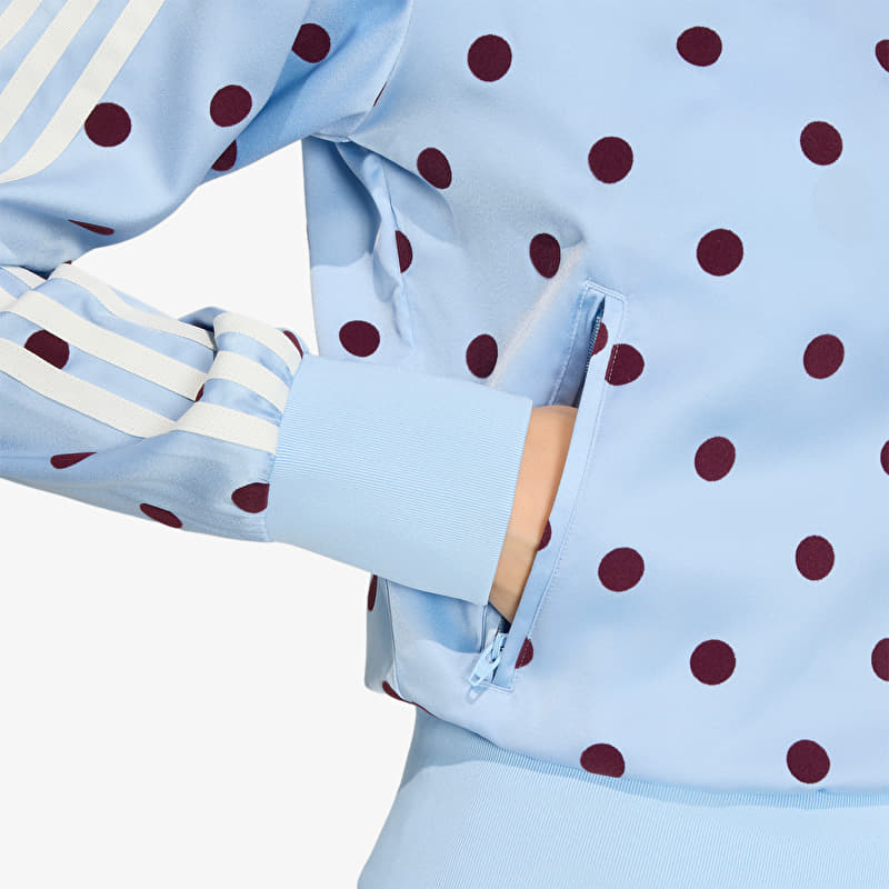 SATIN POLKA DOTS クリアスカイ Jackets adidas Satin Polka Dots Tt Track Top Clear Sky (KV1167