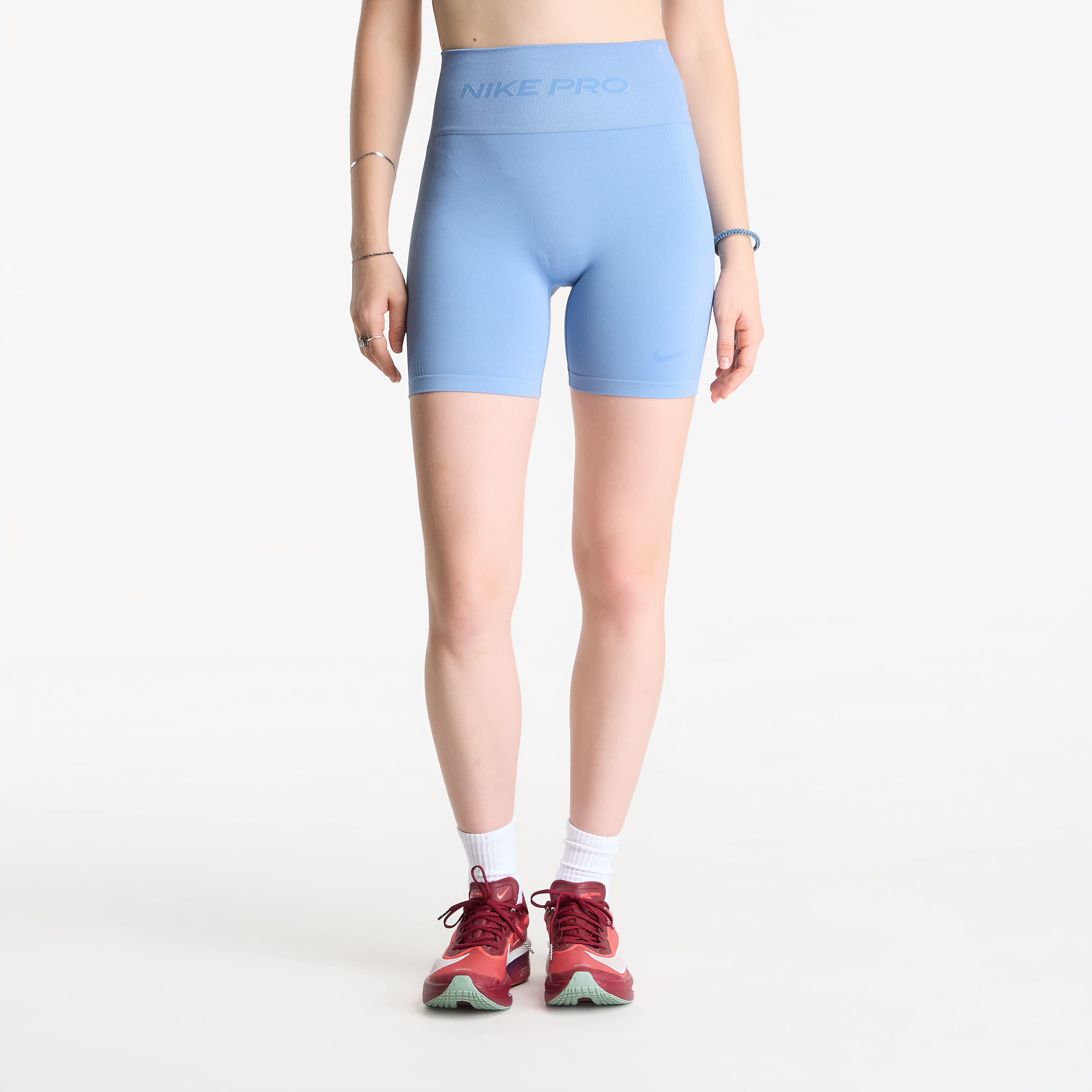 Kratke hlače Nike Pro Seamless Women's Dri-FIT High-Waisted 5" Biker Shorts Work Blue XS