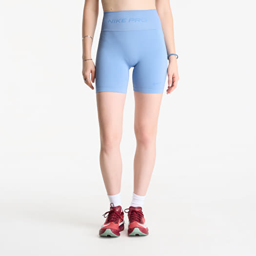 Kurze Hosen Nike Pro Seamless Women's Dri-FIT High-Waisted 5" Biker Shorts Work Blue