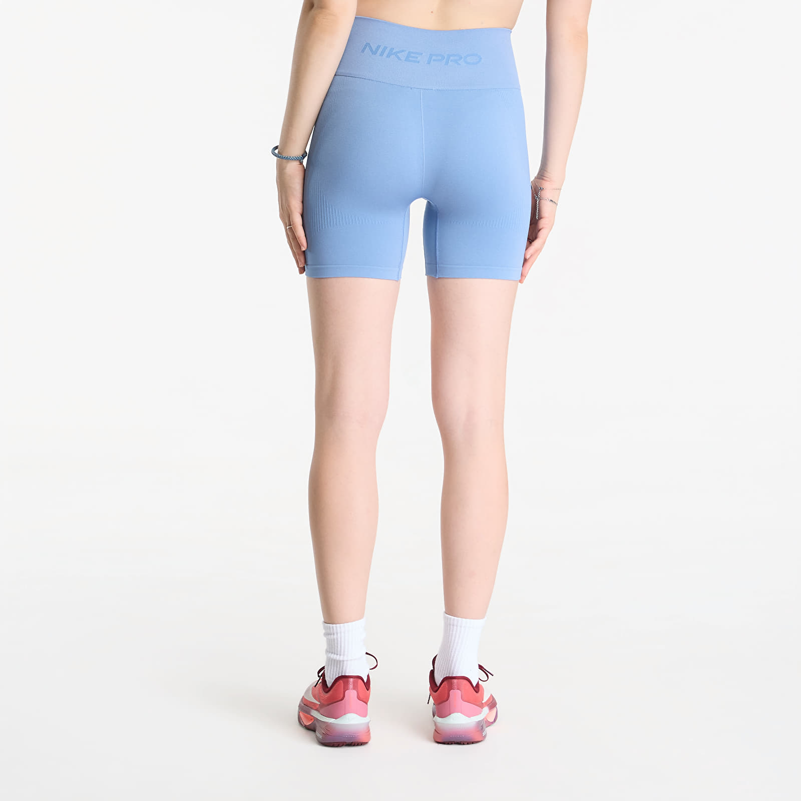 Shorts Nike Pro Seamless Women's Dri-FIT High-Waisted 5" Biker Shorts Work Blue