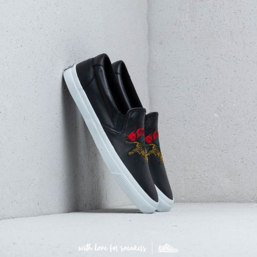 Kenzo K-Skate Sneakers Jumping Tiger Slip On Black/ White | Footshop