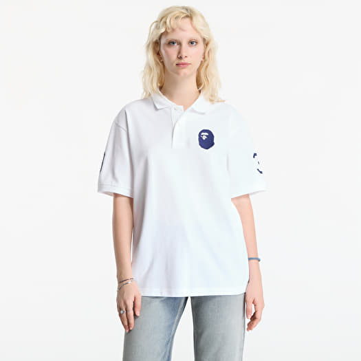 T-shirt A Bathing Ape Large Ape Head Relaxed Fit Polo UNISEX White