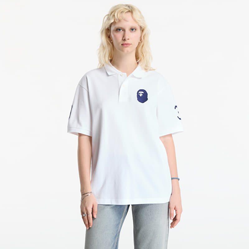 T-shirt A Bathing Ape Large Ape Head Relaxed Fit Polo UNISEX White
