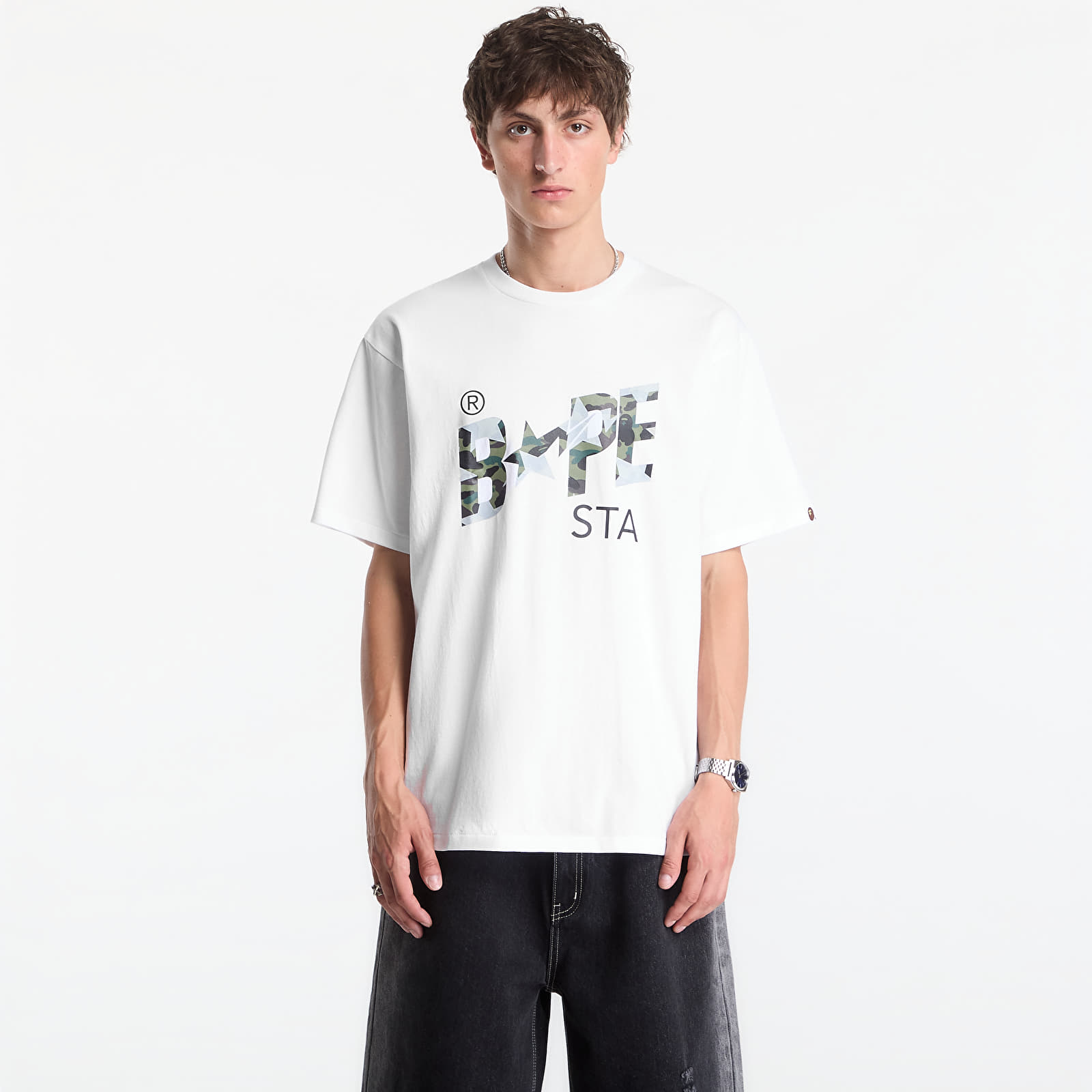T-shirts A Bathing Ape Sta Over Print 1st Camo Bape Sta Tee UNISEX White