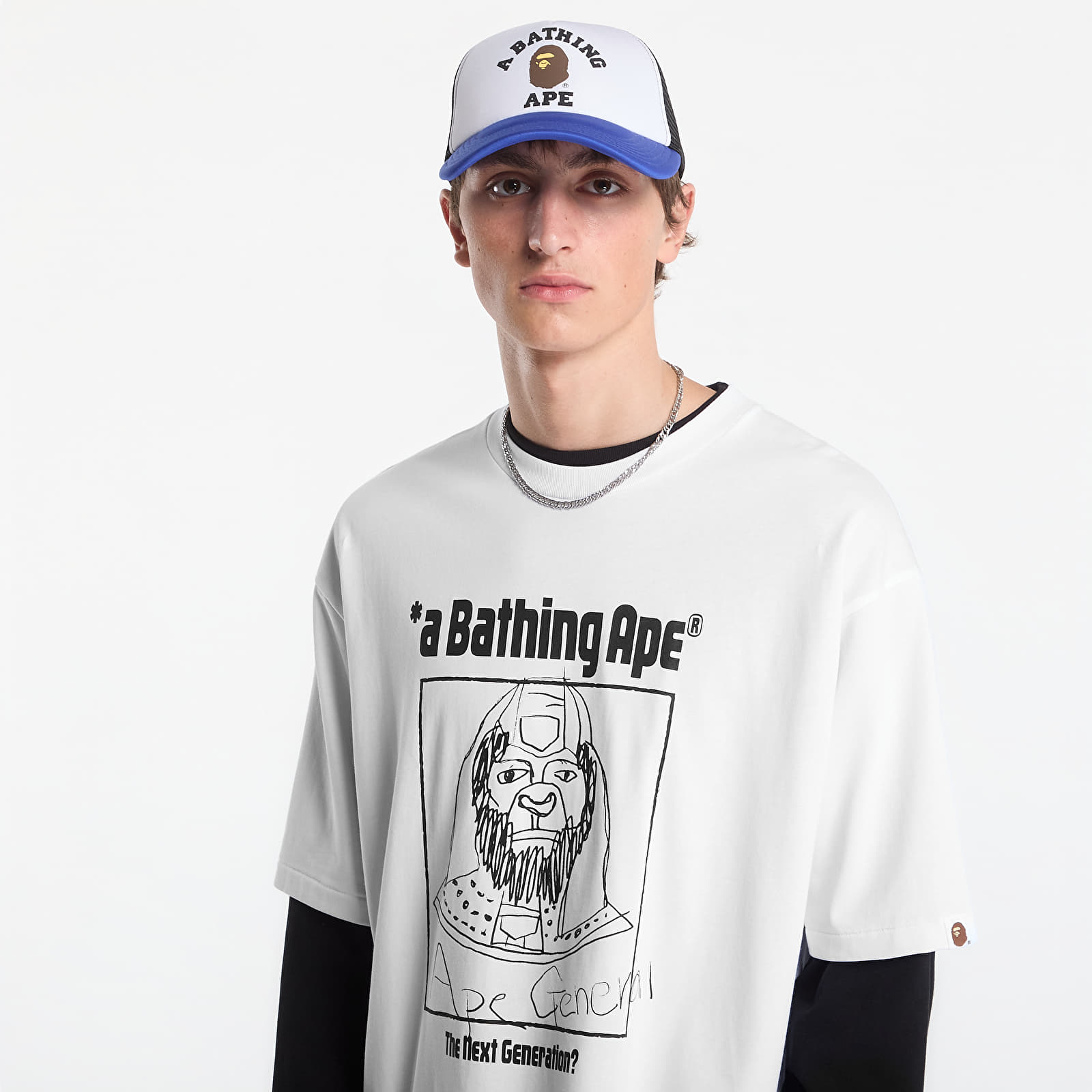 T-Shirts A Bathing Ape Hand Draw Ape General Relaxed Fit Tee UNISEX White