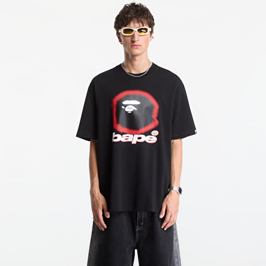 A Bathing Ape Spray Ape Head Relaxed Fit Tee UNISEX Black