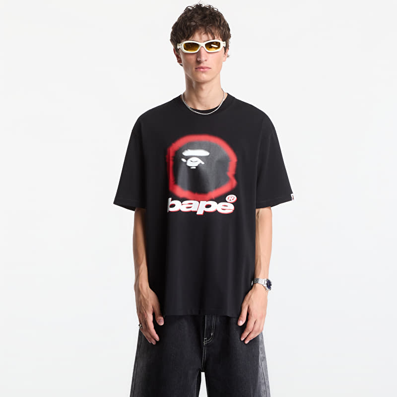 Футболка A Bathing Ape Spray Ape Head Relaxed Fit Tee UNISEX Black