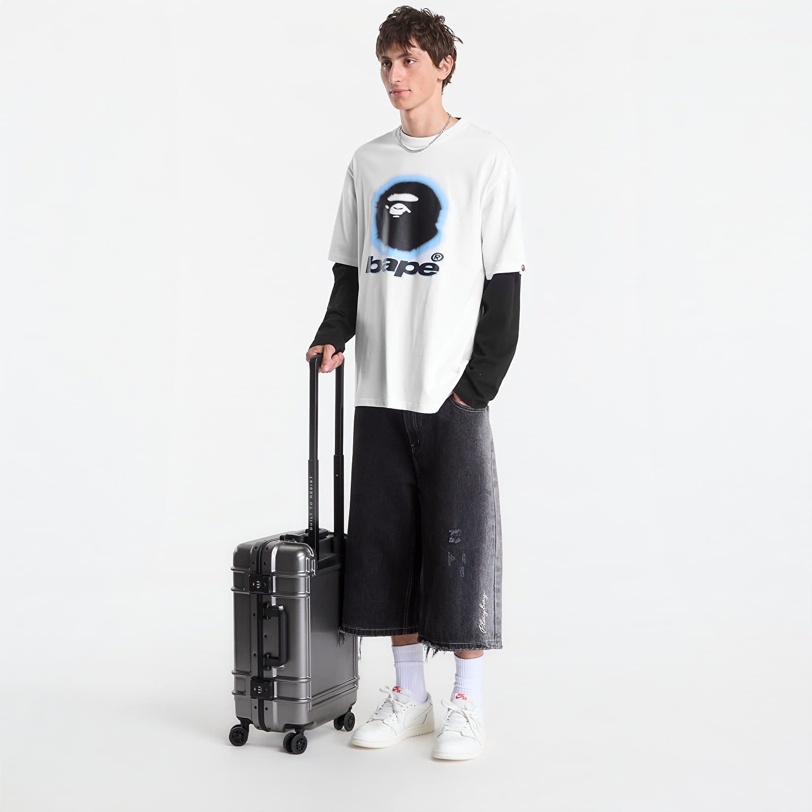 T-shirts A Bathing Ape Spray Ape Head Relaxed Fit Tee UNISEX White