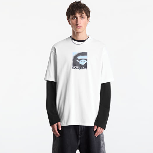 A Bathing Ape Spray Ape Head Box Relaxed Fit Tee UNISEX White