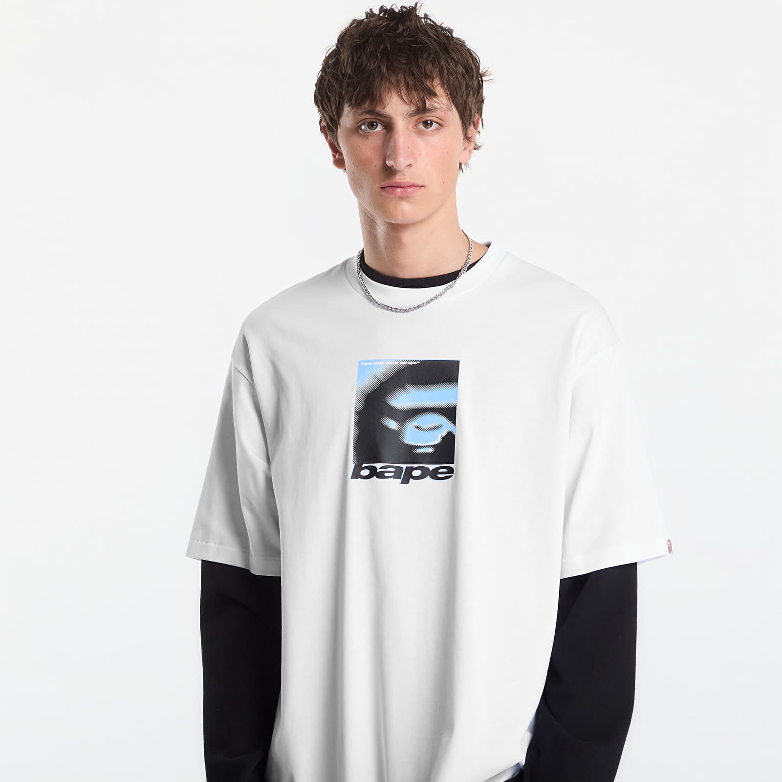 T-shirts A Bathing Ape Spray Ape Head Box Relaxed Fit Tee UNISEX White