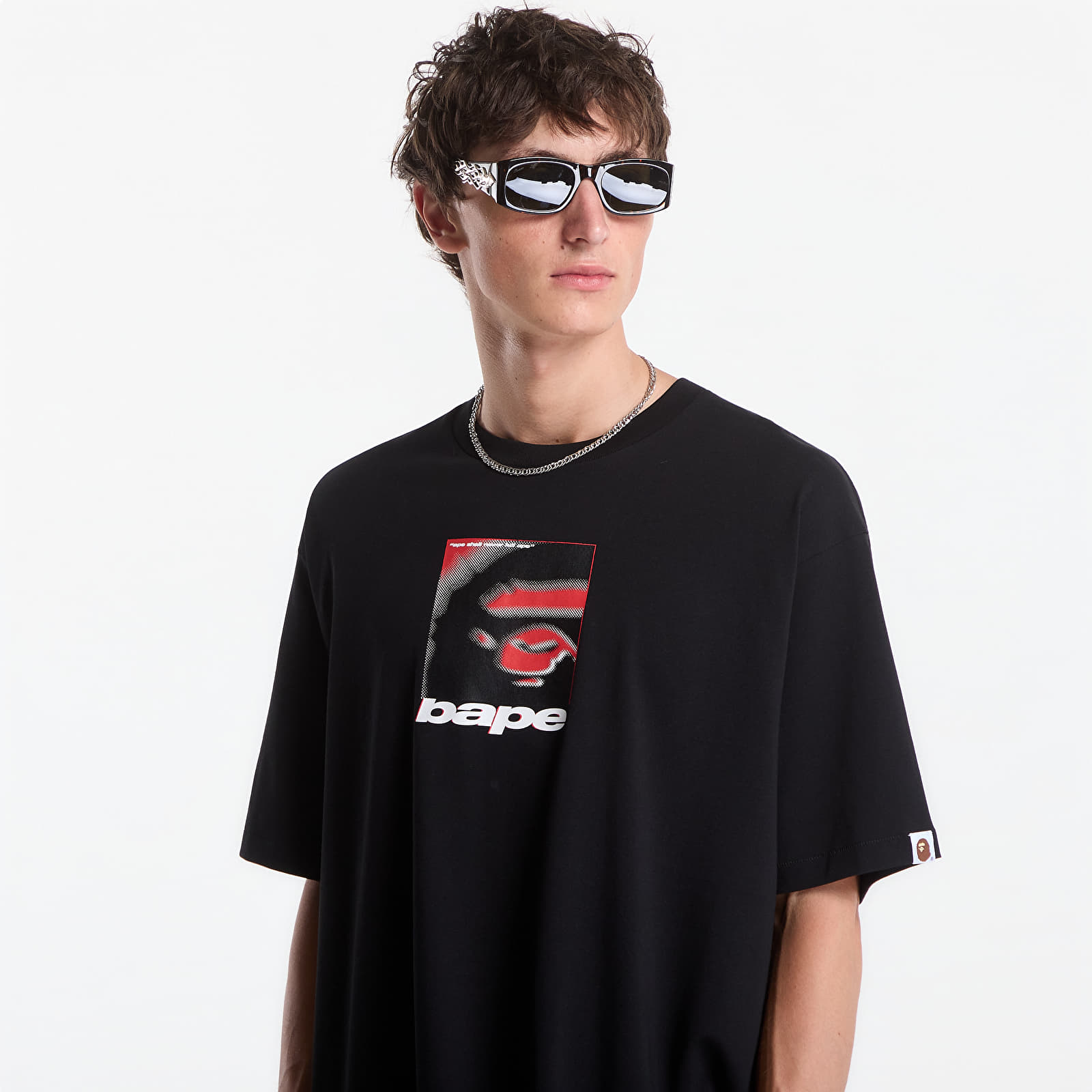 Tricouri  A Bathing Ape Spray Ape Head Box Relaxed Fit Tee UNISEX Black