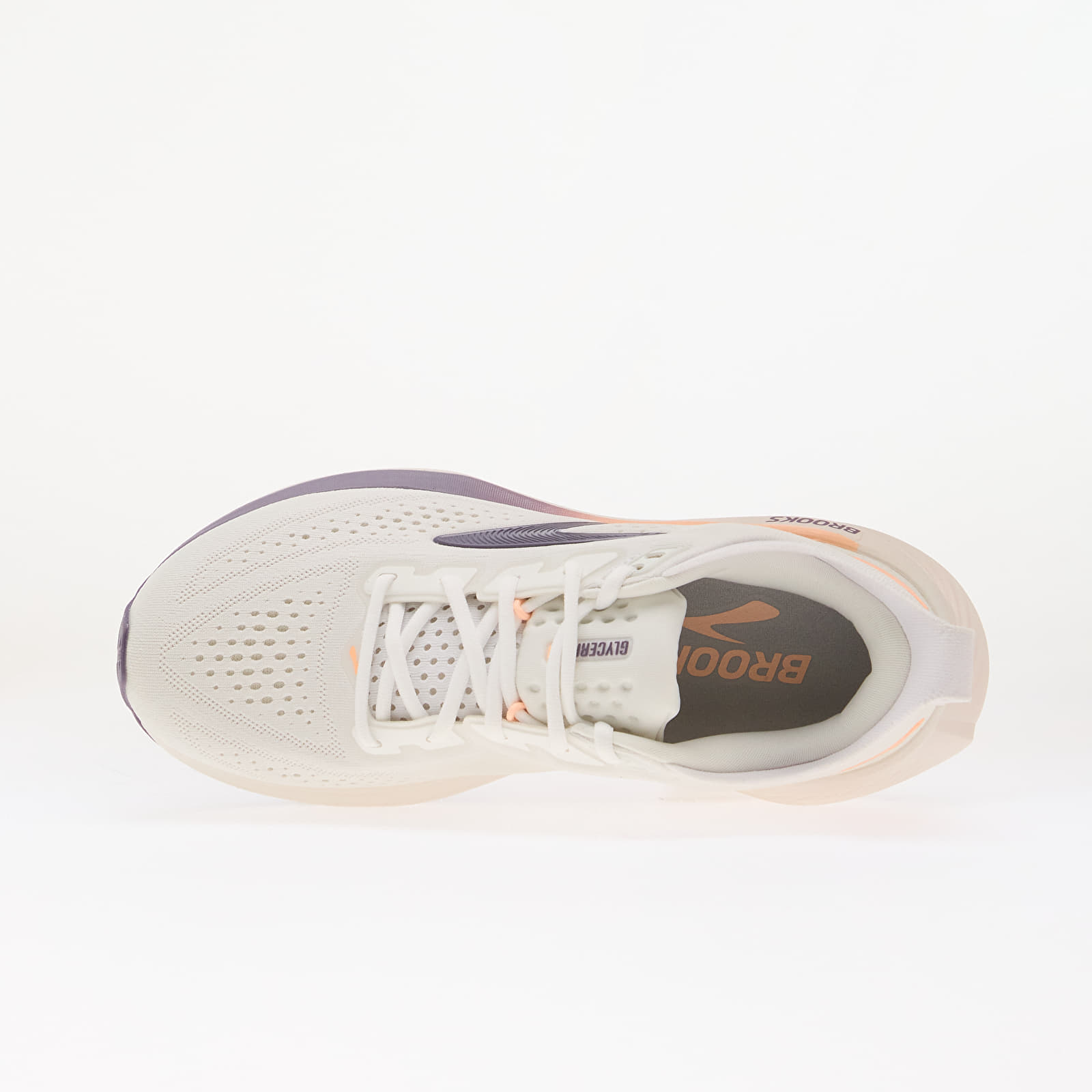 Damesschoenen Brooks Glycerin 23 White/ Mulled Grape/ Clear