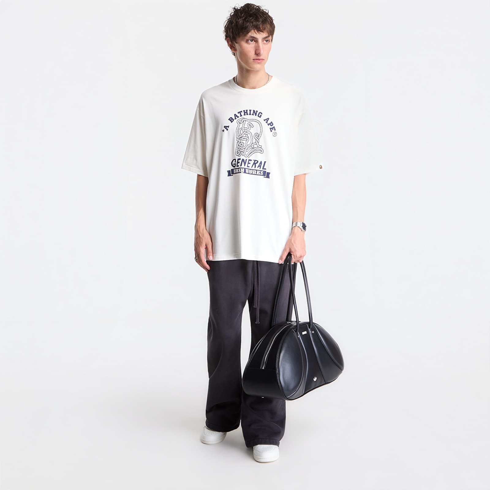 Футболки A Bathing Ape Ape General College Relaxed Fit Tee UNISEX Ivory
