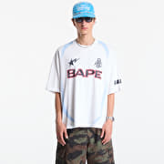 A Bathing Ape Heavy Wash Hand Draw Football Multi Logo Relaxed Fit Tee UNISEX White