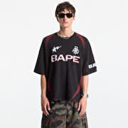 A Bathing Ape Heavy Wash Hand Draw Football Multi Logo Relaxed Fit Tee UNISEX Black