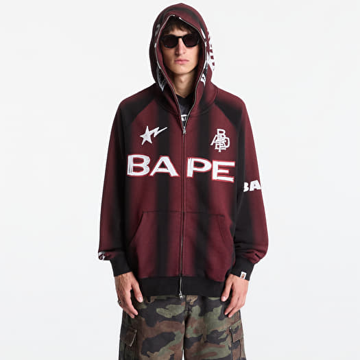 Світшот A Bathing Ape Hand Draw Football Shark Relaxed Fit Full Zip Hoodie UNISEX Black