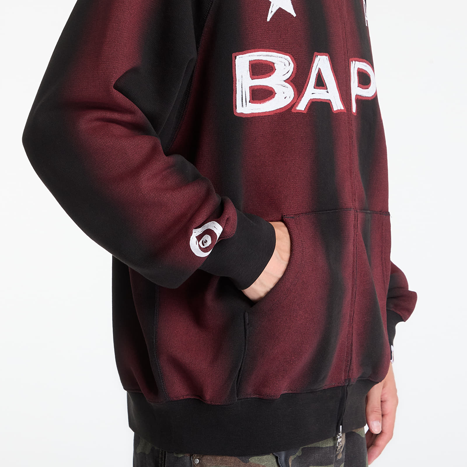 Hoodies and sweatshirts  A Bathing Ape Hand Draw Football Shark Relaxed Fit Full Zip Hoodie UNISEX Black