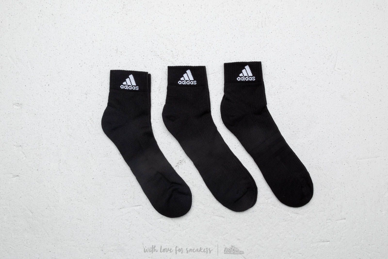Socks adidas 3 Pack 3 Stripes Performance Ankle Socks Black