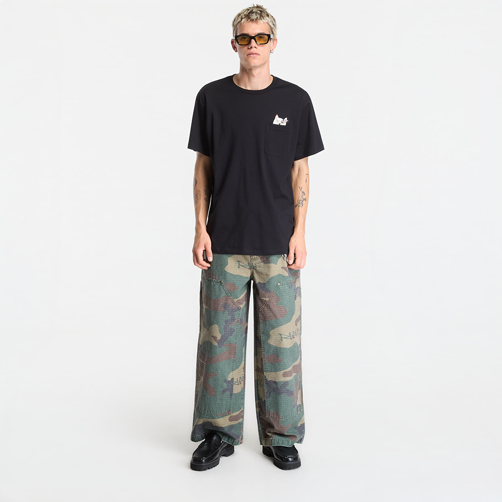 T-shirts RIPNDIP Lord Nermal Collage Pocket Tee Black