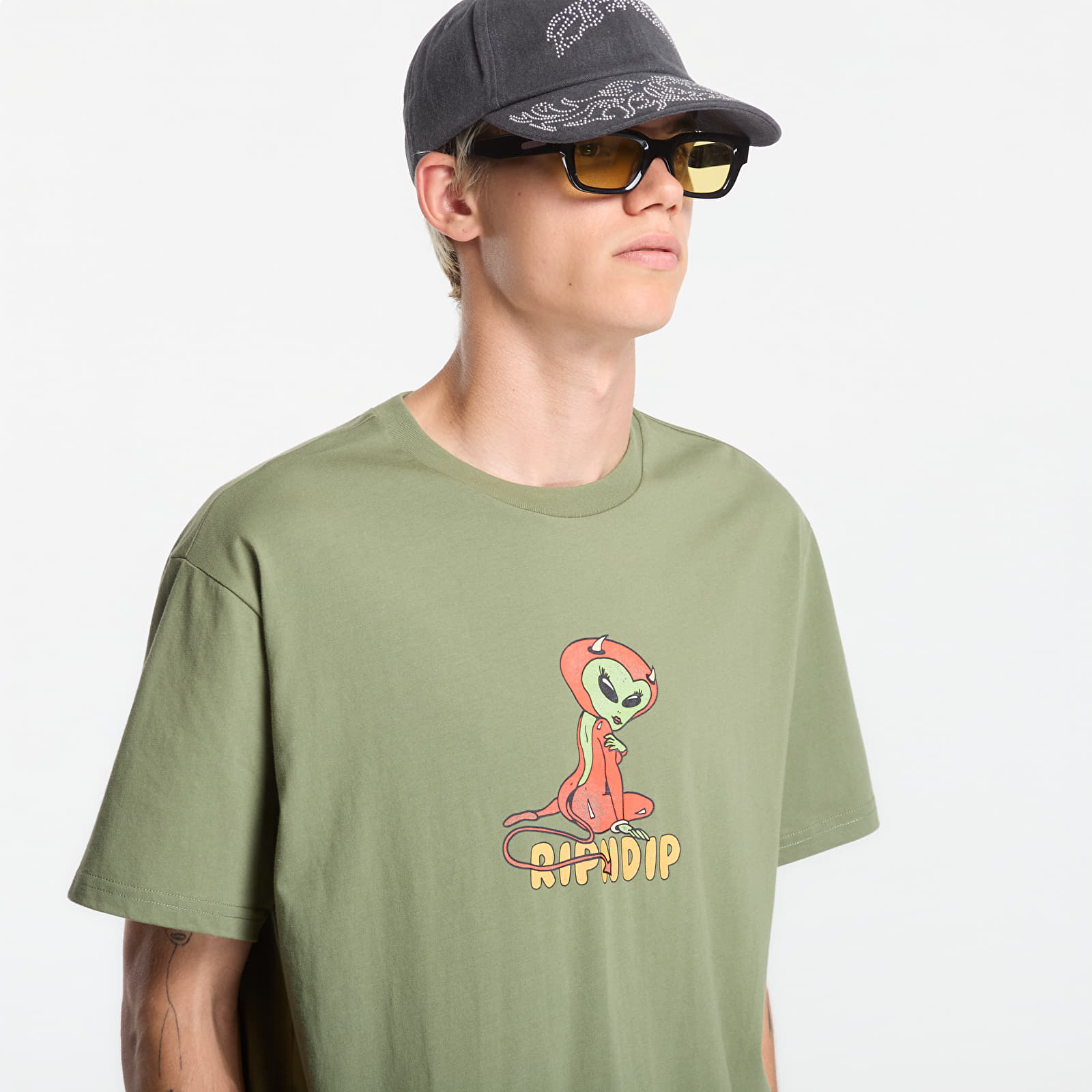 T-Shirts RIPNDIP Devil Alien Tee Dusty Forest