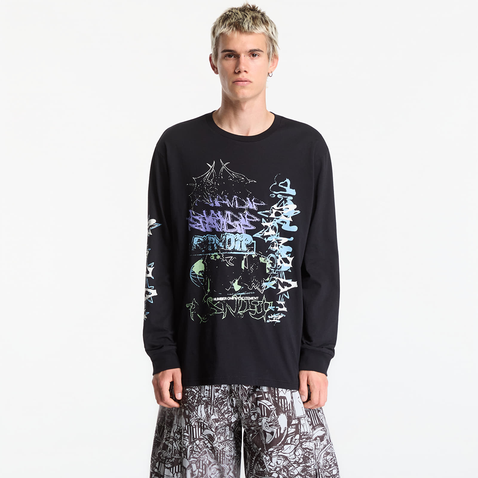 T-shirts  RIPNDIP World Wide Madness LS Charcoal