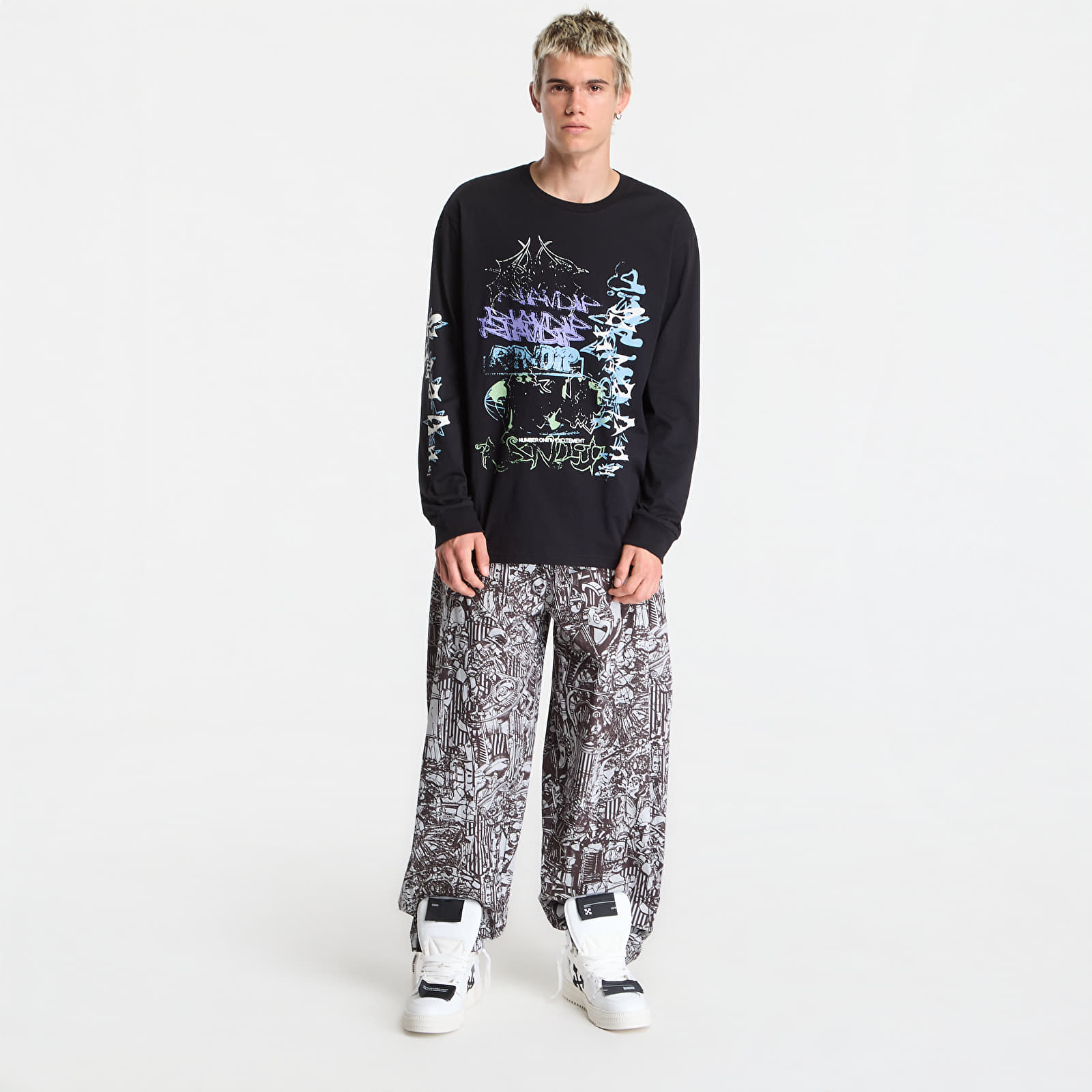 T-shirts  RIPNDIP World Wide Madness LS Charcoal