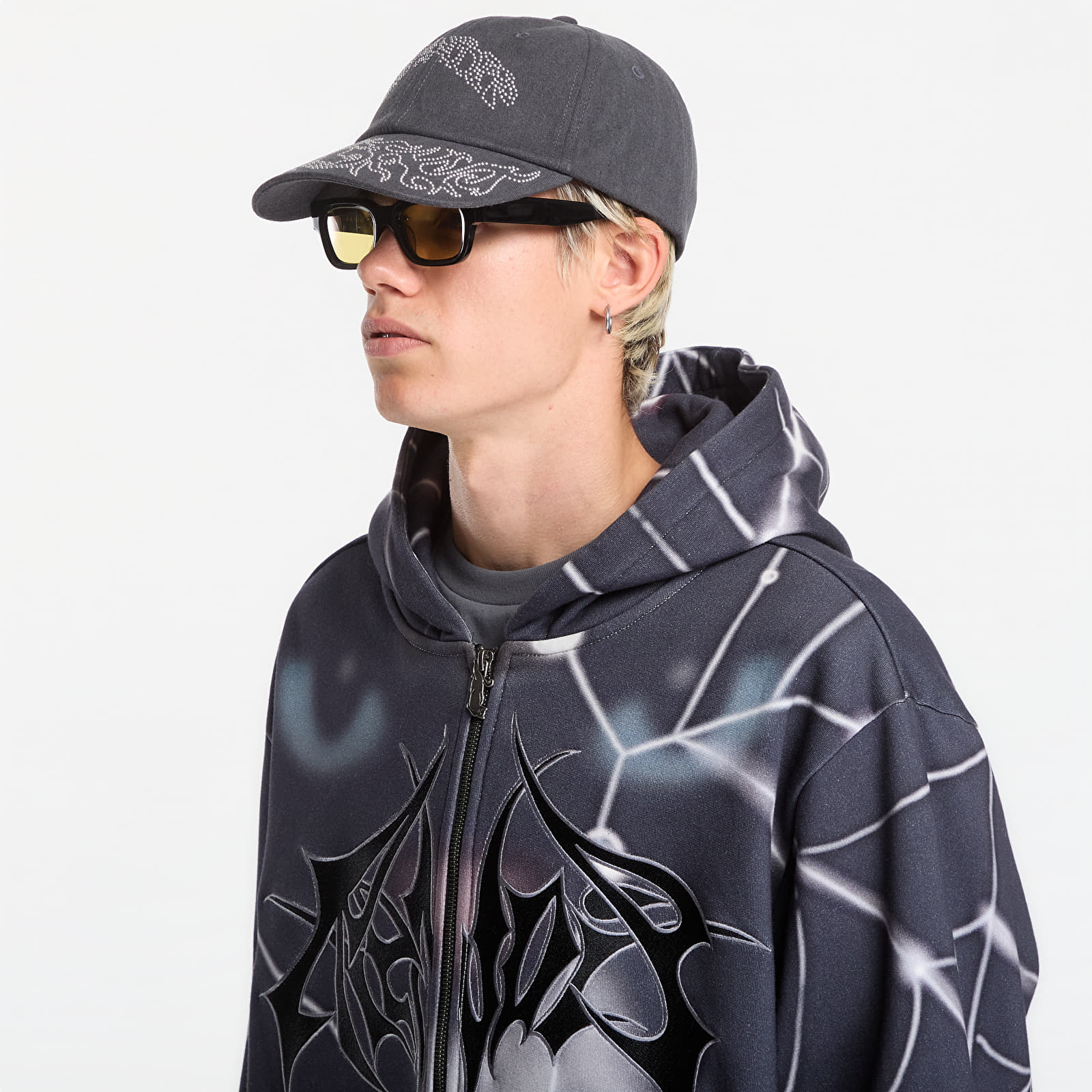Sweatjacken und Sweatshirts RIPNDIP Redemption Zipup Hoodie Charcoal Sun Fade