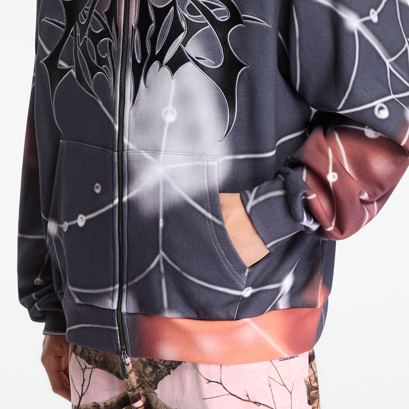 Sweatjacken und Sweatshirts RIPNDIP Redemption Zipup Hoodie Charcoal Sun Fade