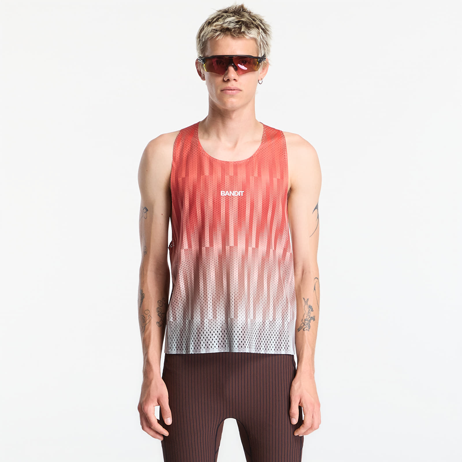 Tops BANDIT Shredder™ Shorty Race Singlet Uneven Gradient - Poppy
