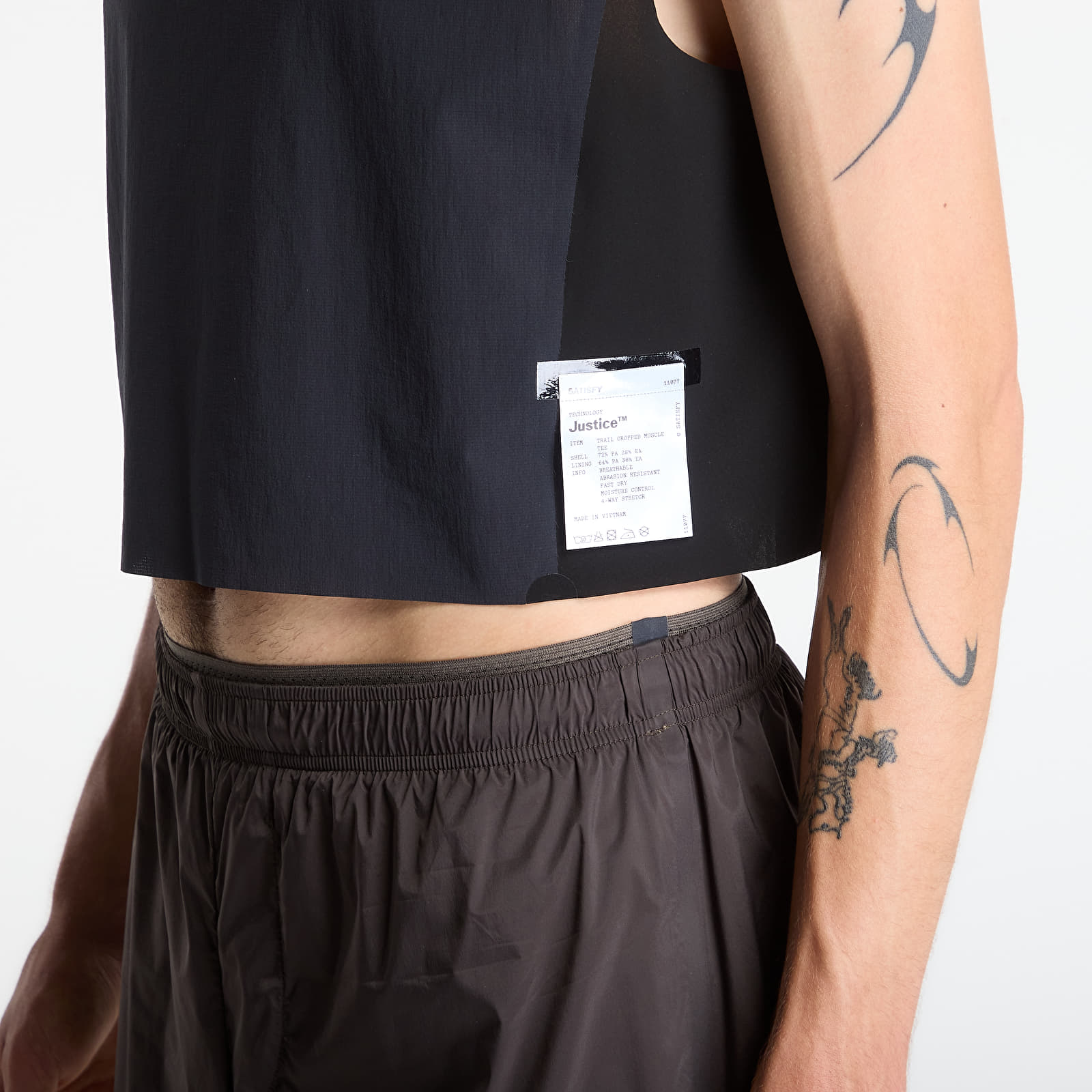 T-shirts  Satisfy Justice Trail Cropped Muscle Tee Black