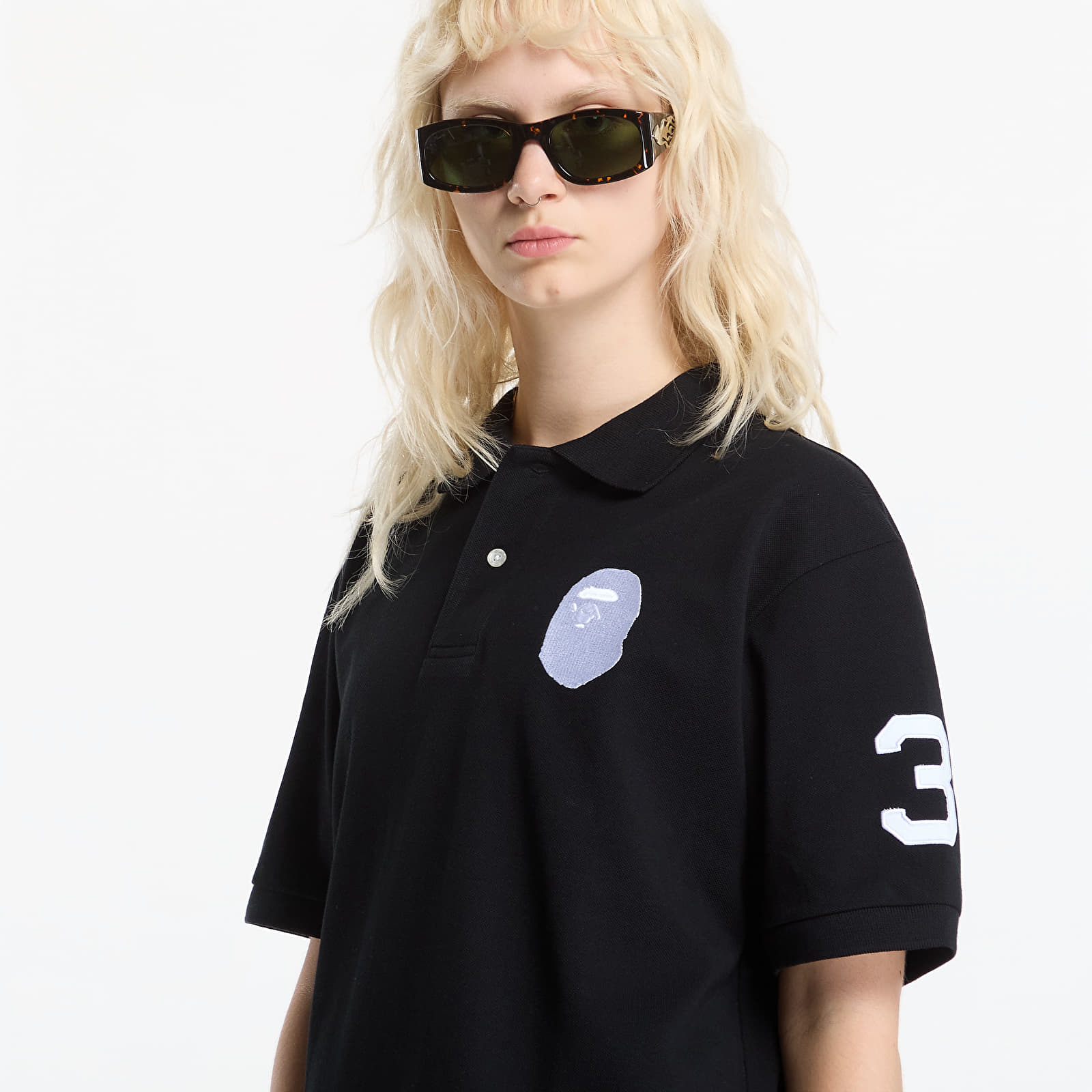T-shirts A Bathing Ape Large Ape Head Relaxed Fit Polo UNISEX Black