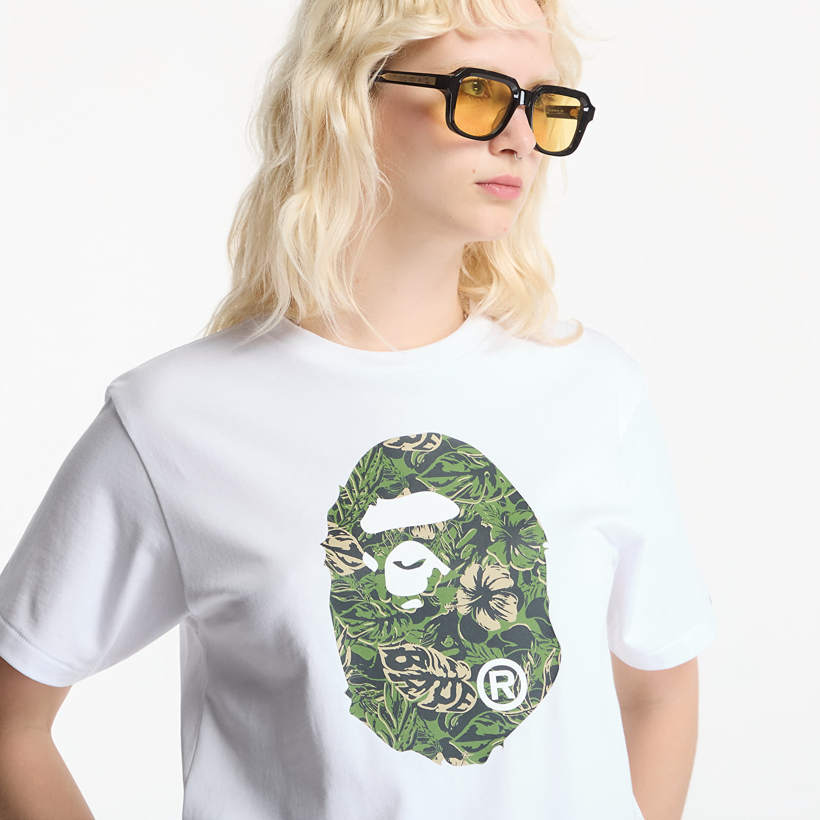 Футболки A Bathing Ape Palm Resort Camo Ape Head Tee UNISEX White