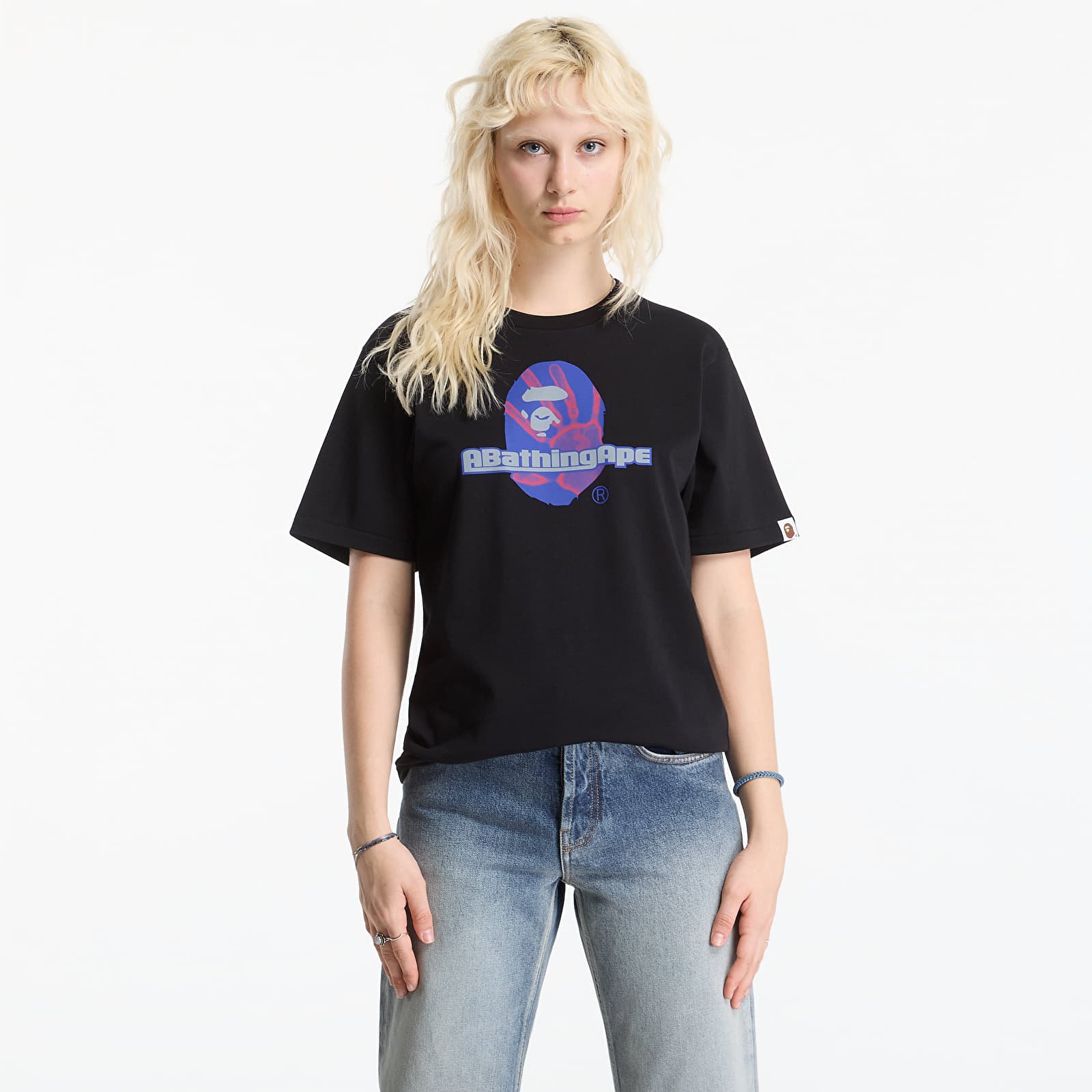 T-shirts A Bathing Ape Handprint Ape Head Tee UNISEX Black