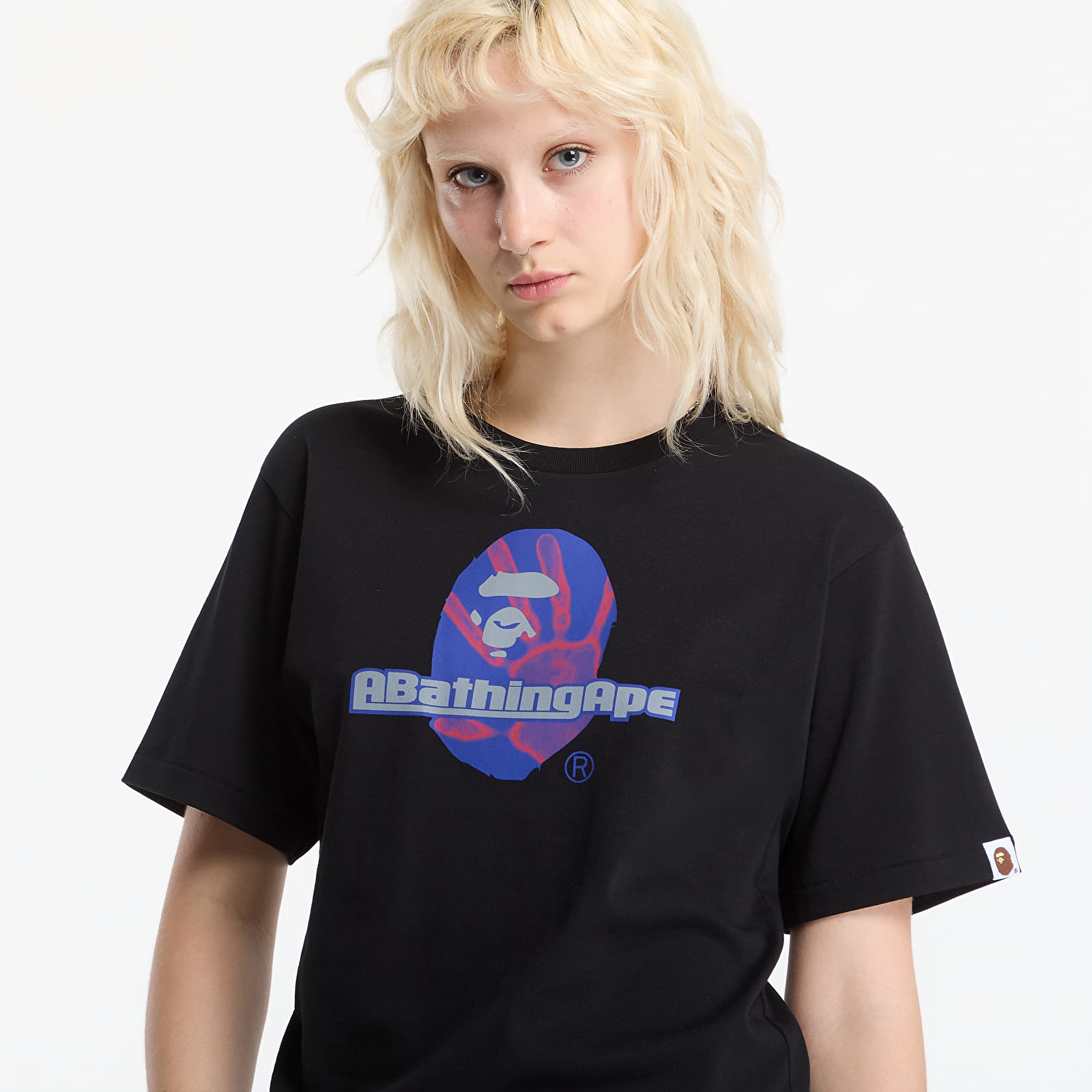 T-shirts A Bathing Ape Handprint Ape Head Tee UNISEX Black