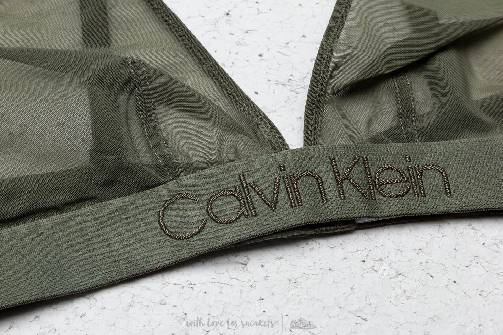 Calvin klein tonal logo mesh bralette 2025