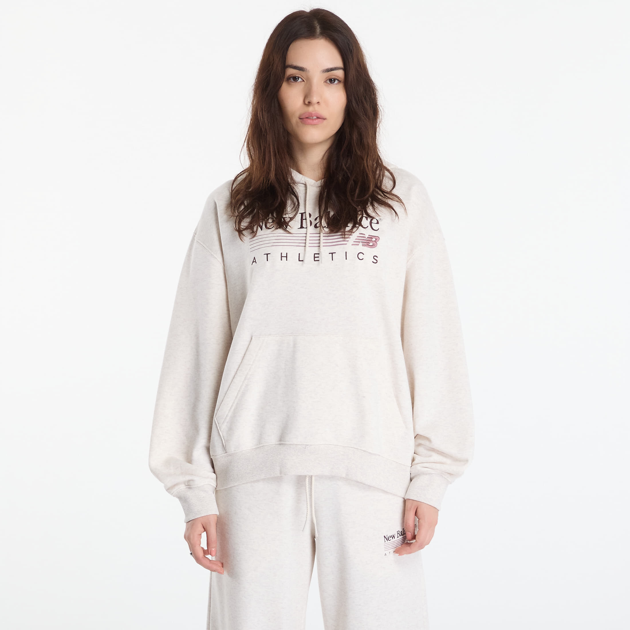 Sweatshirt New Balance Trackside French Terry Hoodie Linen Heather XS