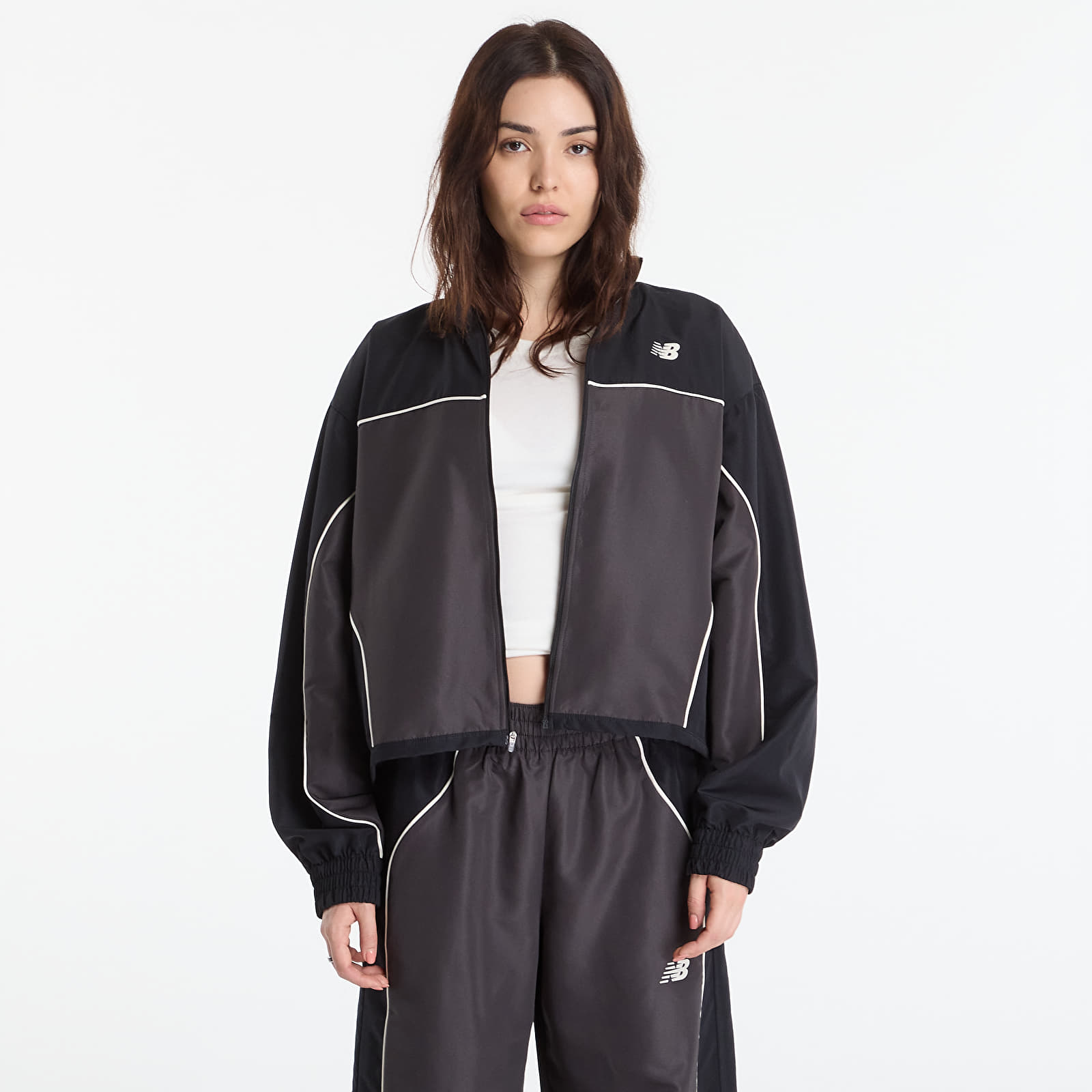 Bundy New Balance Trackside Woven Jacket Black Cement