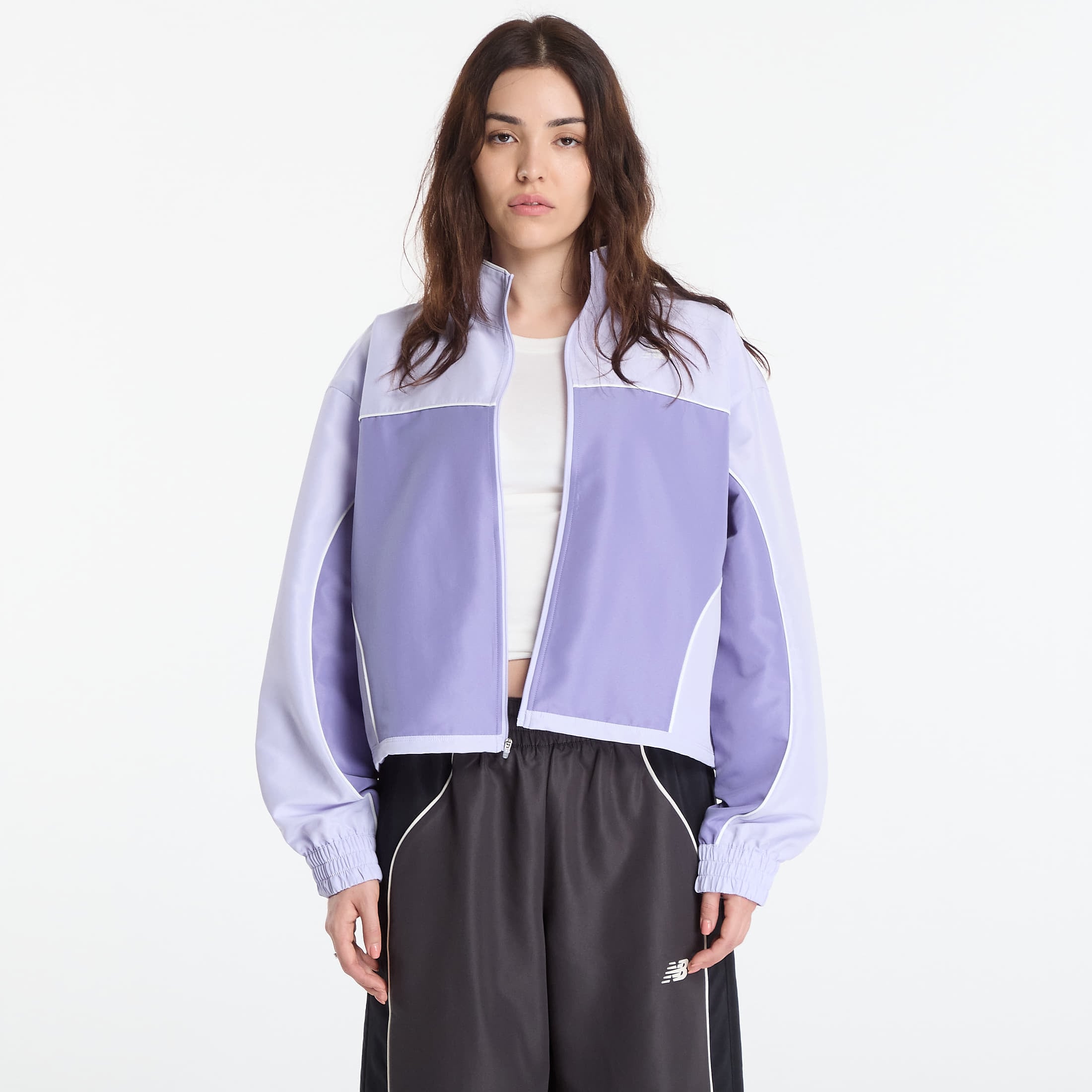 Jachetă New Balance Trackside Woven Jacket Dark Smoked Violet S
