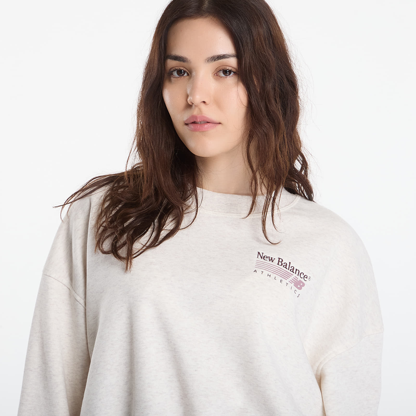 Sweatshirts New Balance Trackside French Terry Crew Linen Heather
