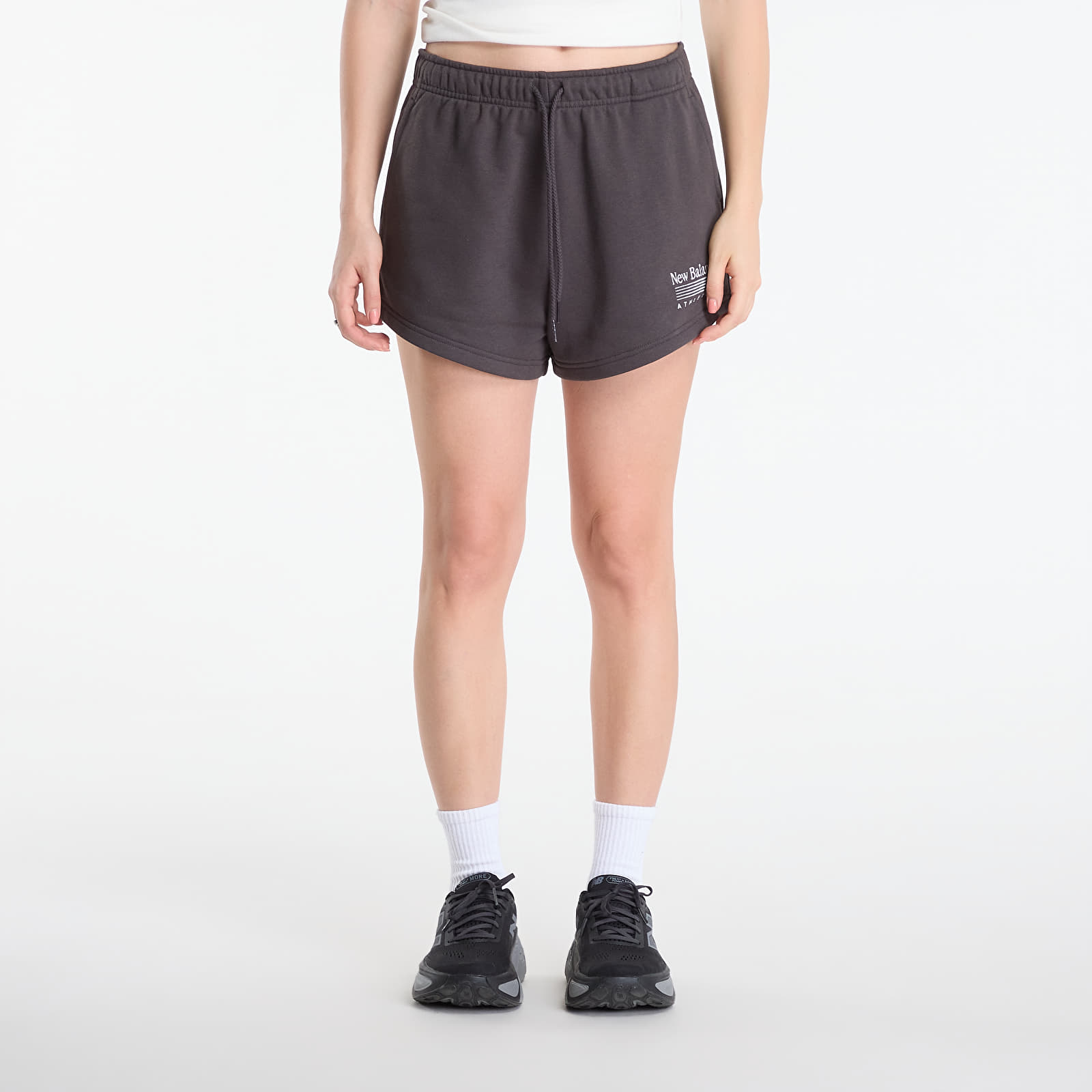 Kratke hlače New Balance Trackside French Terry Short Black Cement