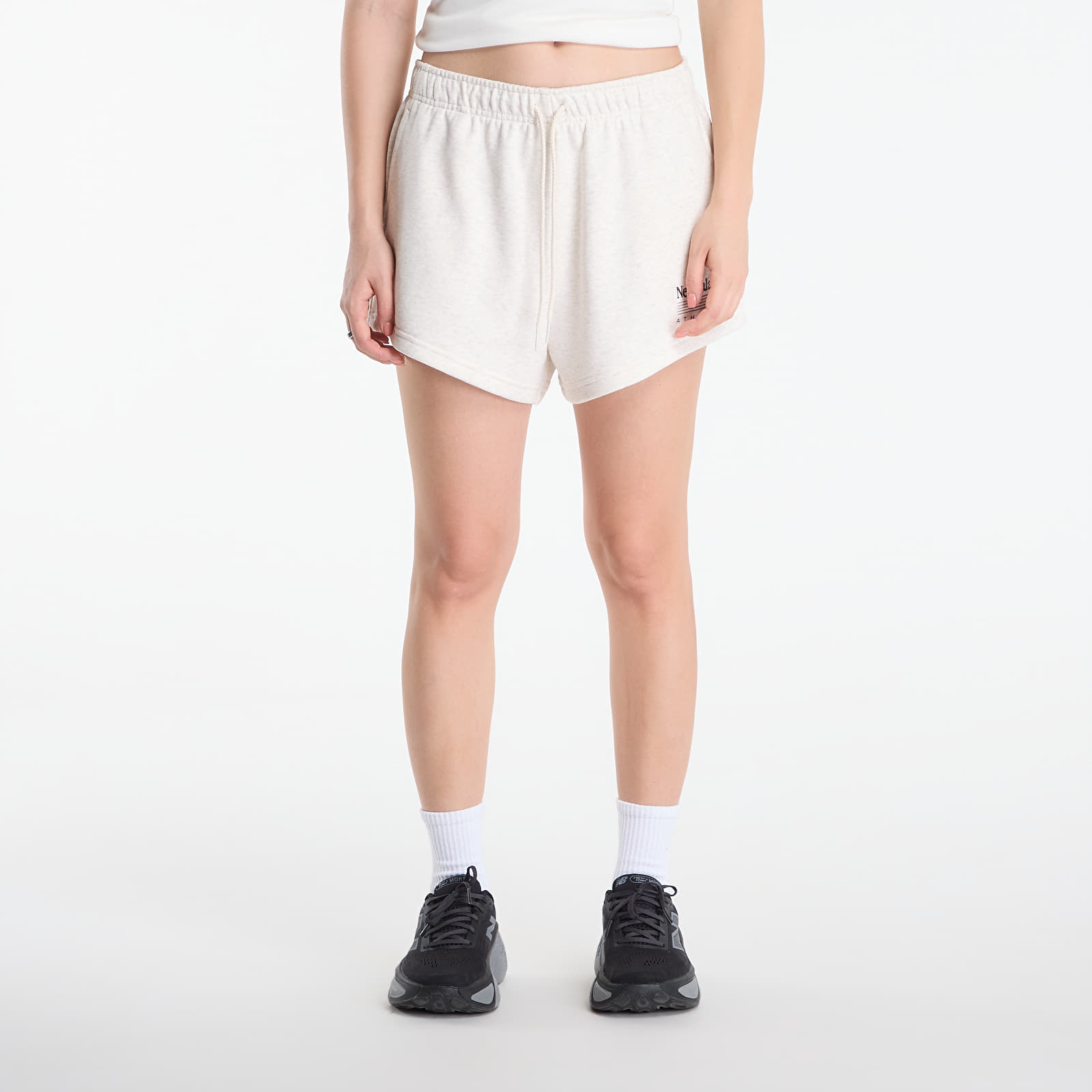 Korte broeken New Balance Trackside French Terry Short Linen Heather