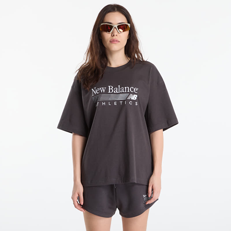 New Balance Trackside Oversized T-Shirt Black Cement