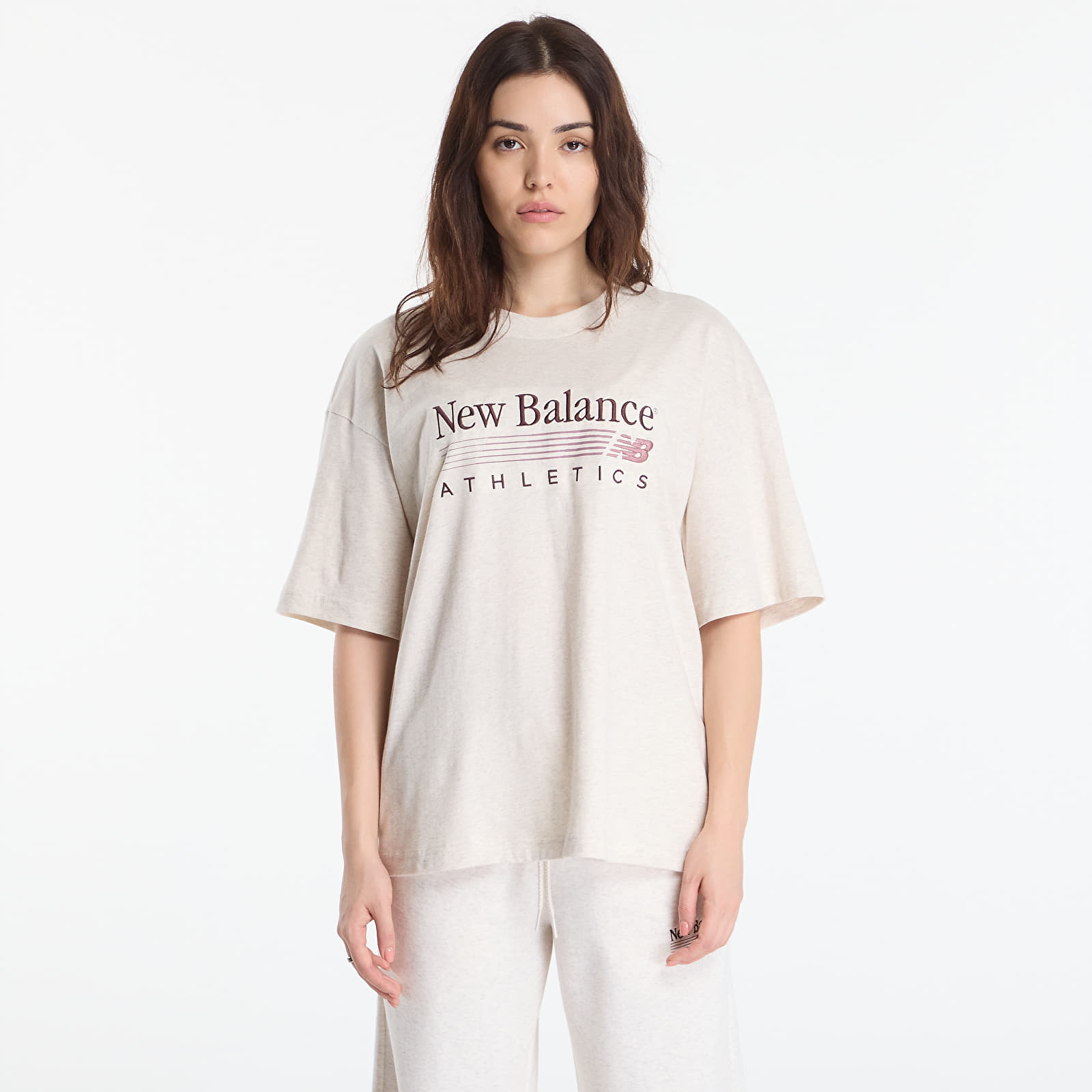 Tricouri  New Balance Trackside Oversized T-Shirt Linen Heather