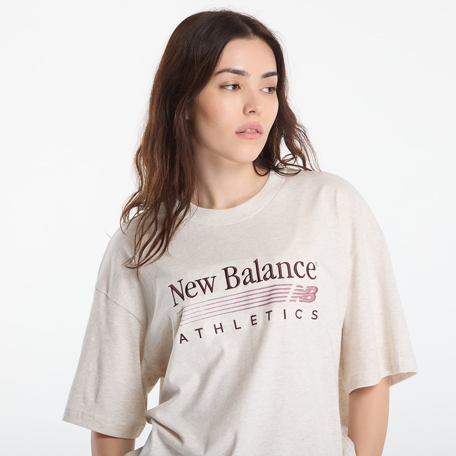 Tricouri  New Balance Trackside Oversized T-Shirt Linen Heather