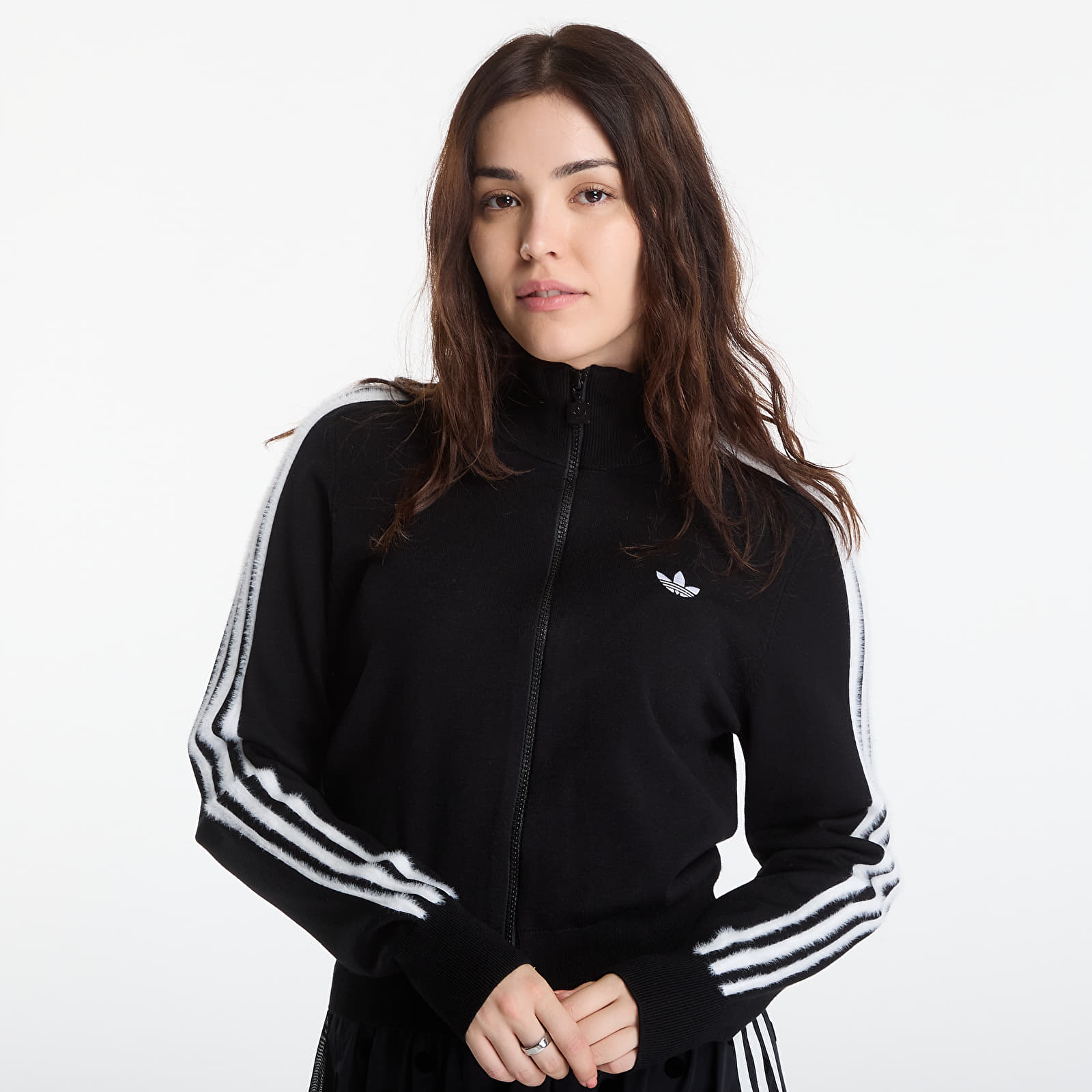 Cardigans adidas Knitted Firebird Track Top Black/ White