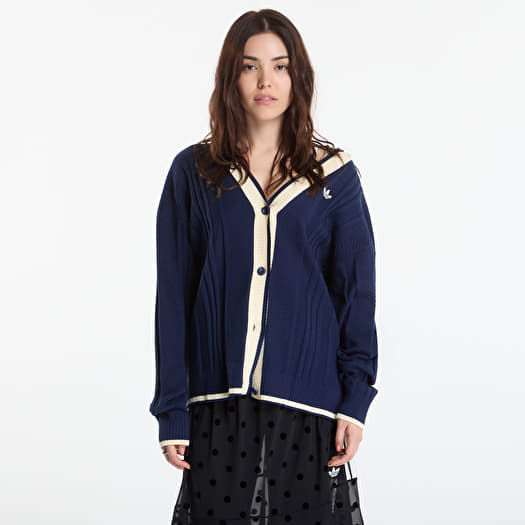 adidas Cable Knit Cardigan Night Indigo