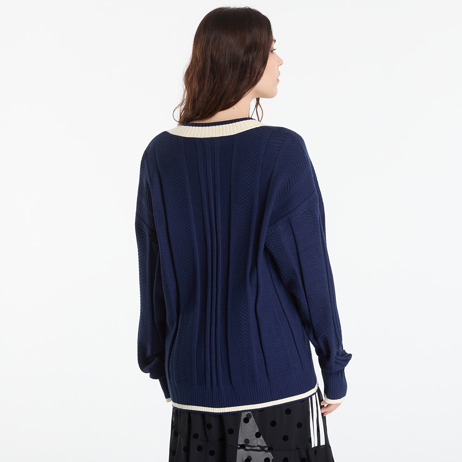Gilets adidas Cable Knit Cardigan Night Indigo