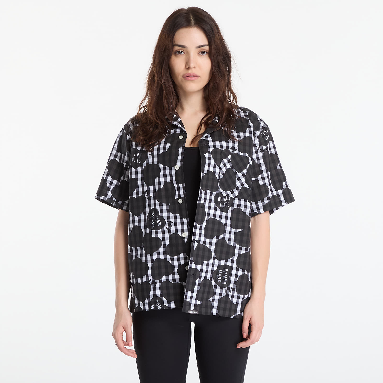 Skjorter HUMAN MADE Heart Gingham Check Shirt UNISEX Black