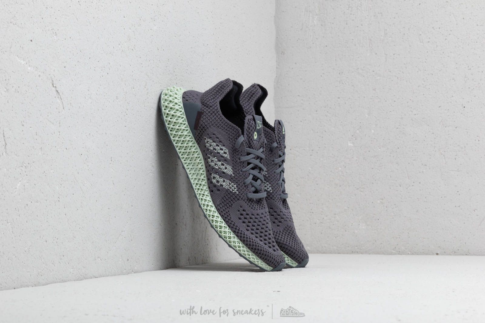 Men's shoes adidas Consortium Runner 4D Onix/ Aero Green/ Night Grey